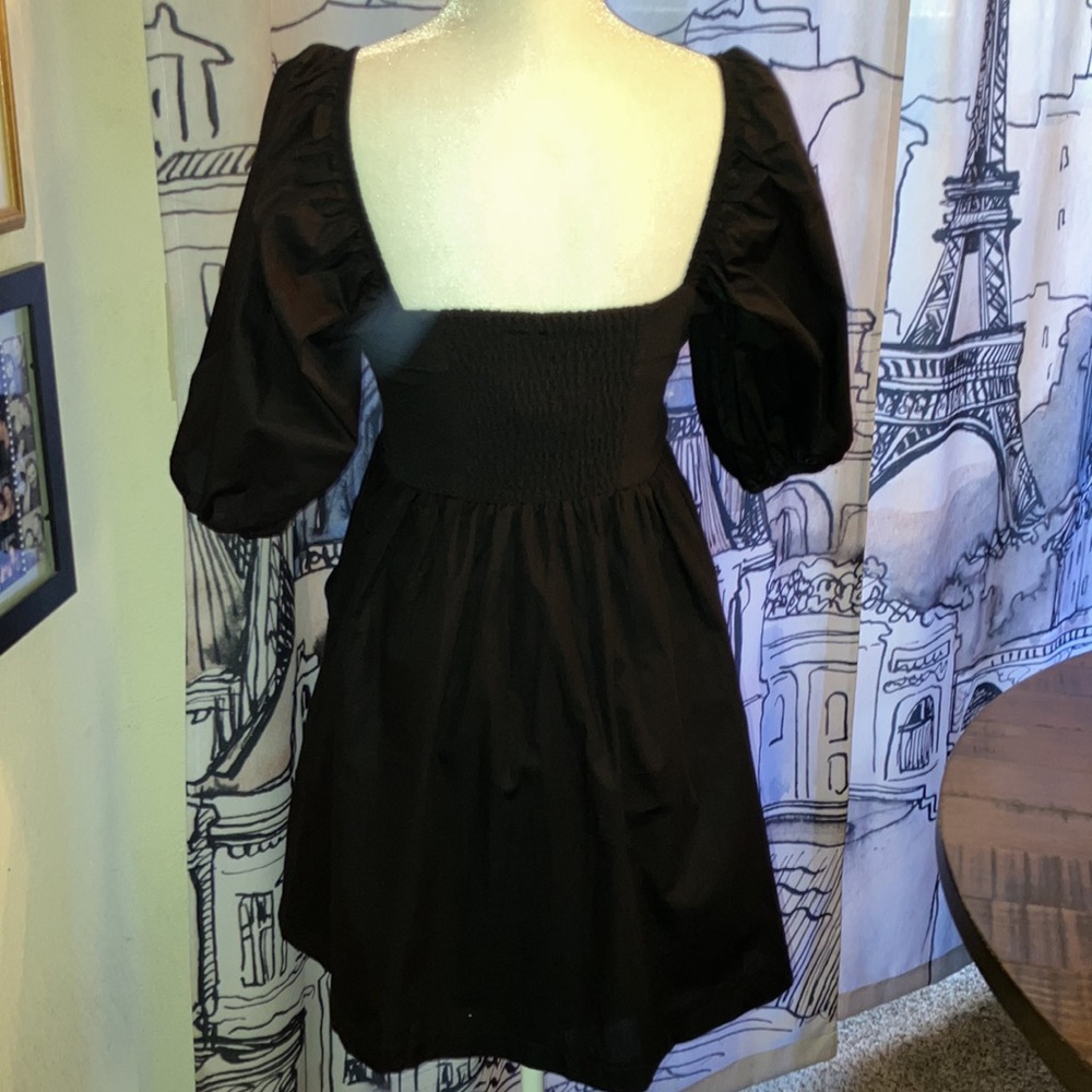 Maeve Anthropologie Puffed-Sleeved Sweetheart Mini Dress - Picture 12 of 15